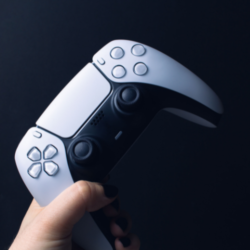 PS5 controller in a hand